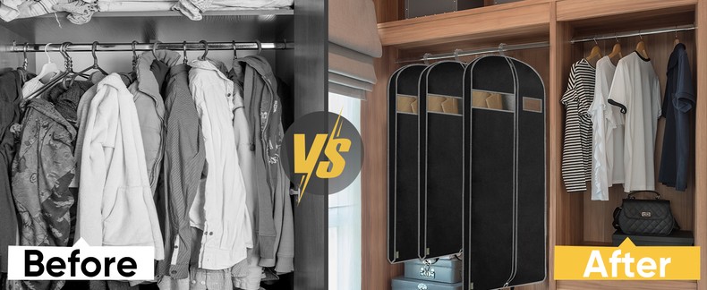 1PK Garment Bags for Hanging Clothes, 43_ Suit Bag for Travel detail