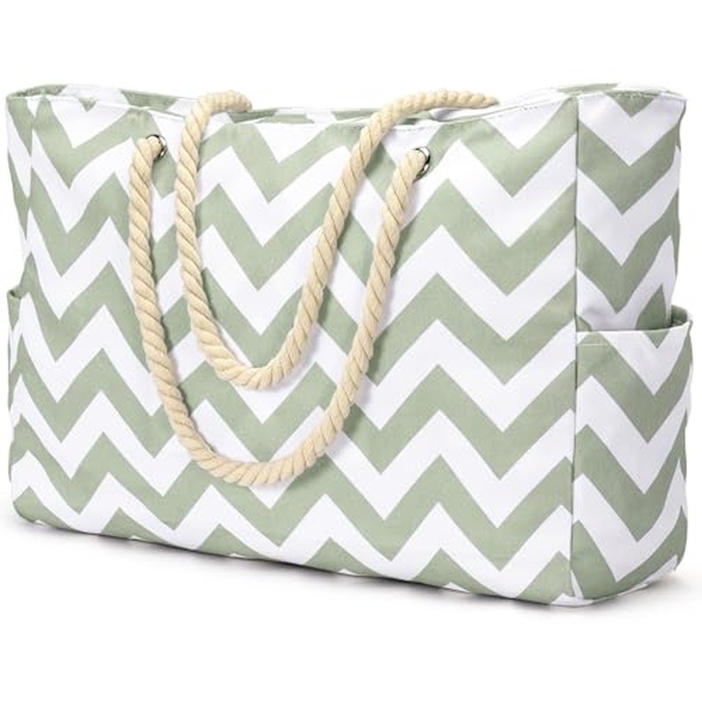Beach Bags for Women Large Waterproof Beach Tote Bag Zipper Beach Bags Waterproof Sandproof detail