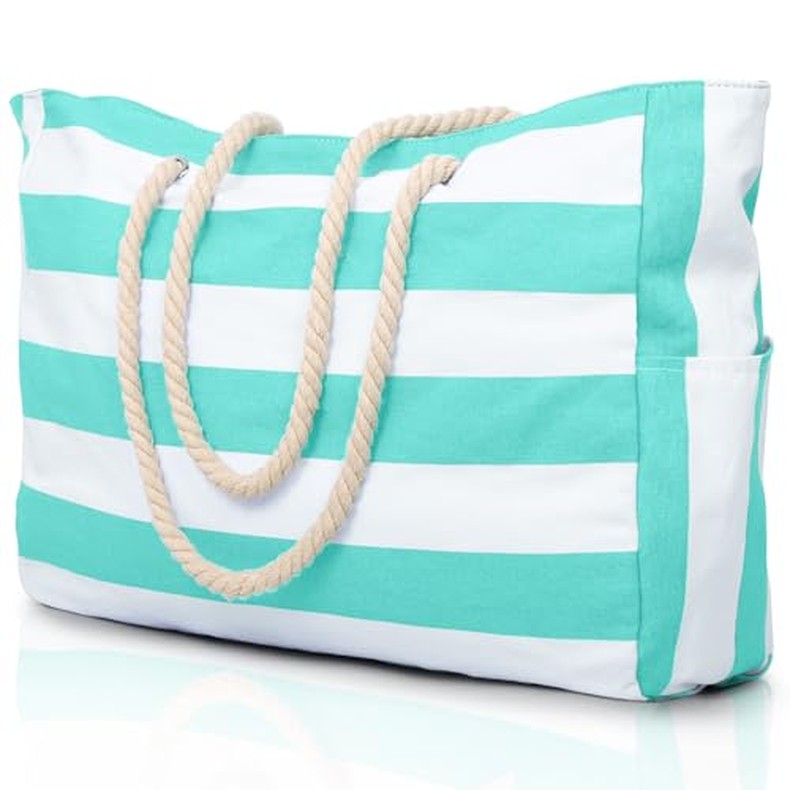Beach Bags for Women Large Waterproof Beach Tote Bag Zipper Beach Bags Waterproof Sandproof detail