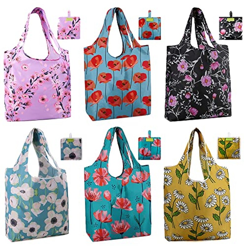 Reusable Grocery Bags Heavy Duty Extra Large 6 Pack Foldable Tote Bag - Cloth Grocery Bags detail