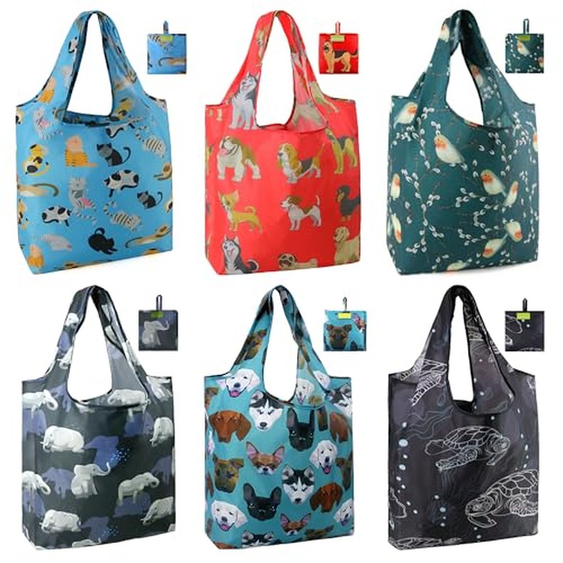 Reusable Grocery Bags Heavy Duty Extra Large 6 Pack Foldable Tote Bag - Cloth Grocery Bags detail