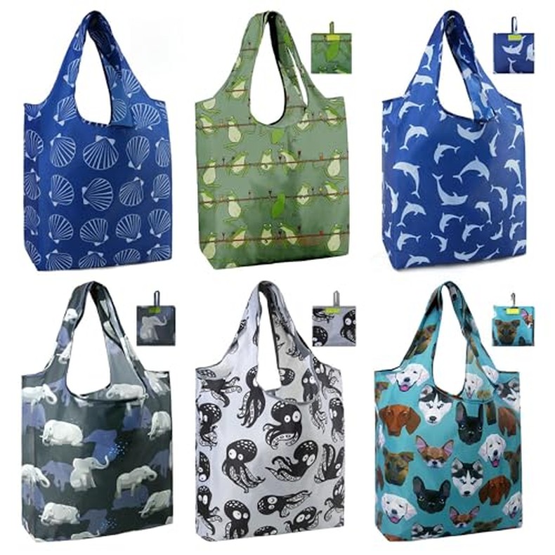 Reusable Grocery Bags Heavy Duty Extra Large 6 Pack Foldable Tote Bag - Cloth Grocery Bags detail