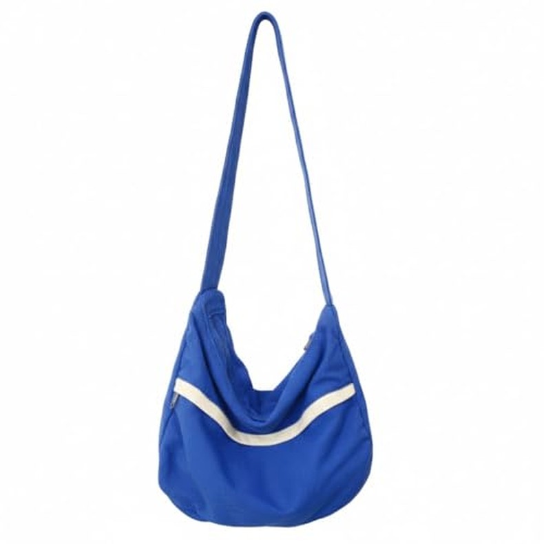 Canvas Casual Messenger Bag Hobo Crossbody Bag Canvas Shouder Tote Handbag for Women and Men detail