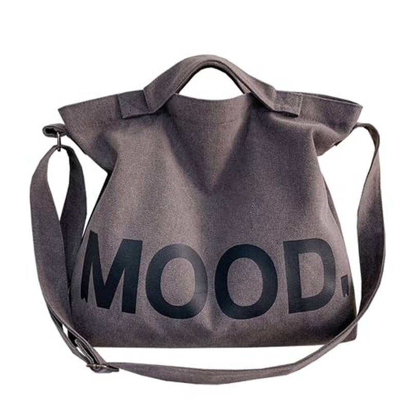 Canvas Tote Bag,Crossbody Shoulder Tote Bag for Women and Men Zipper Messenger Bag Travel Shoulder B