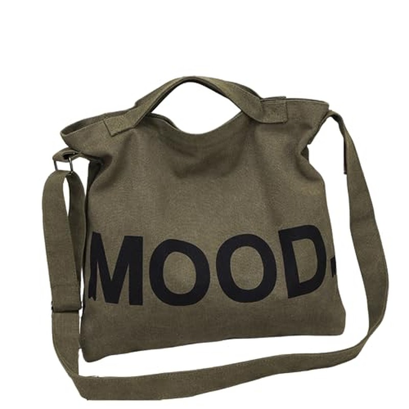 Canvas Tote Bag,Crossbody Shoulder Tote Bag for Women and Men Zipper Messenger Bag Travel Shoulder B