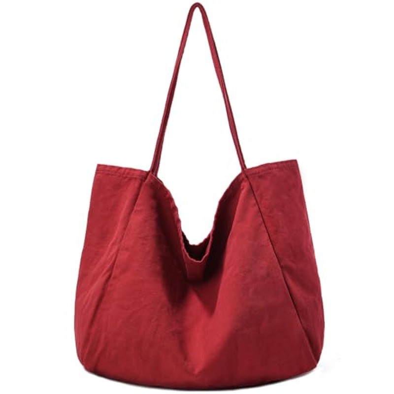Canvas Tote Bag for Women Large Hobo Shoulder Bag for Work Travel Casual Message Bag Tote Purse hand
