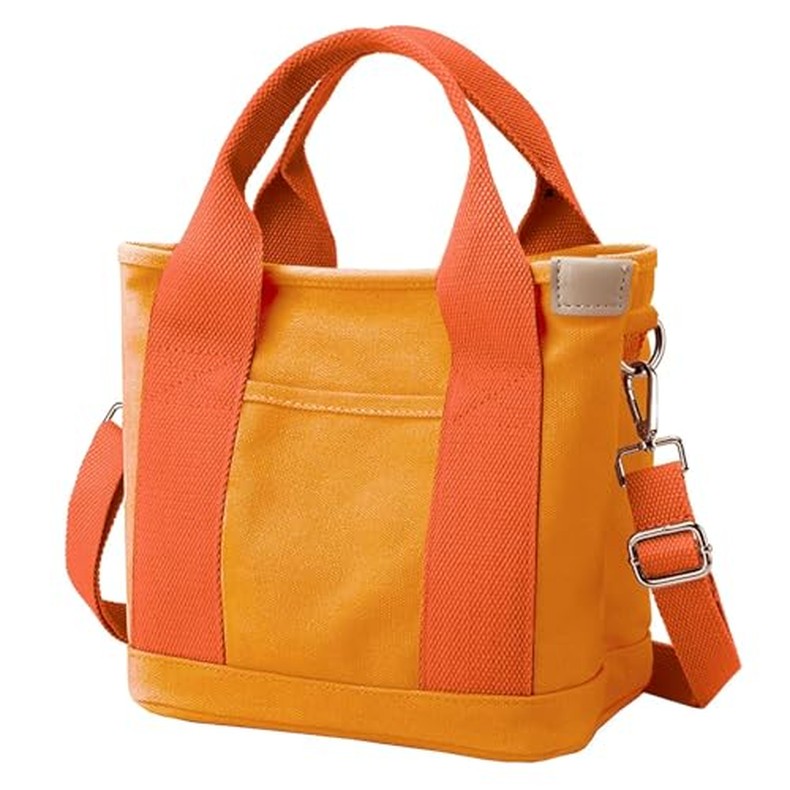 Canvas Tote Bag for Women,Small Totes Bags with Zipper Crossbody Purse with Pockets Large Shoulder H detail