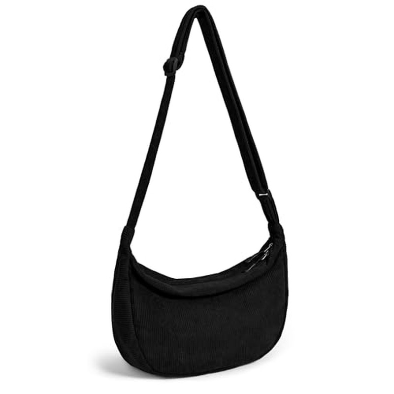Crossbody Crescent Bag for Women Men, Crescent Bag with Adju
