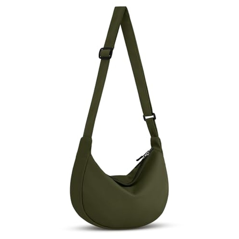 Crossbody Crescent Bag for Women Men, Crescent Bag with Adjustable Strap