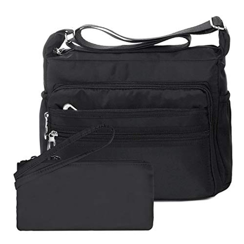 Crossbody Bag for Women Waterproof Shoulder Bag Multi Pockets Nylon Purse