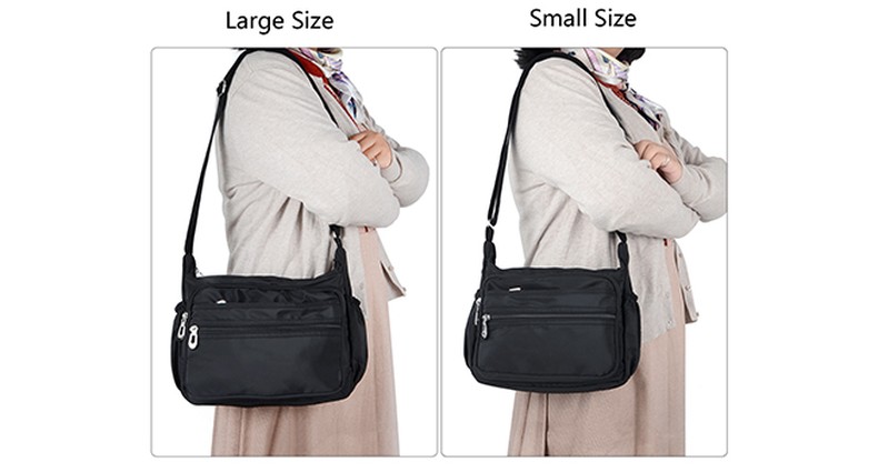 Crossbody Bag for Women Waterproof Shoulder Bag Multi Pockets Nylon Purse detail
