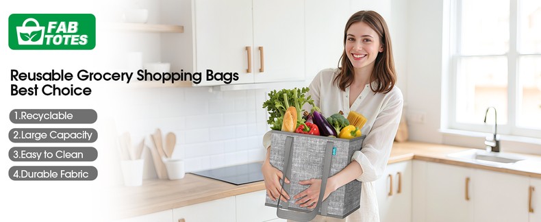 Reusable Grocery Bags，Foldable Shopping Tote Bags detail