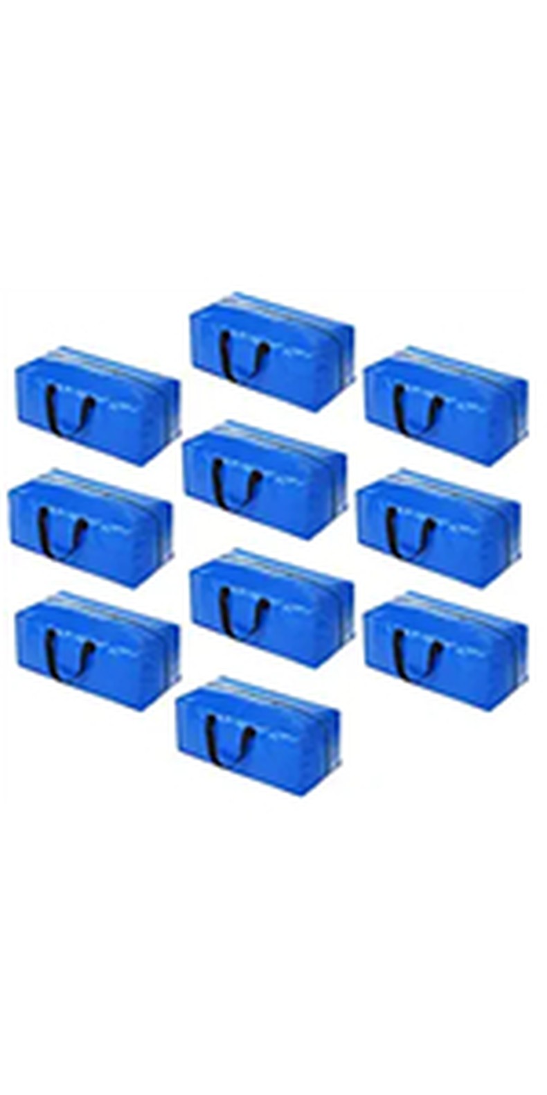 Extra Large Blue Moving Bags with Strong Zipper Backpack Handles detail