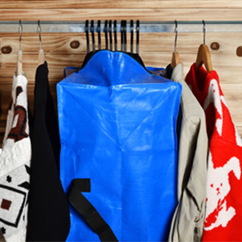 Extra Large Blue Moving Bags with Strong Zipper Backpack Handles detail
