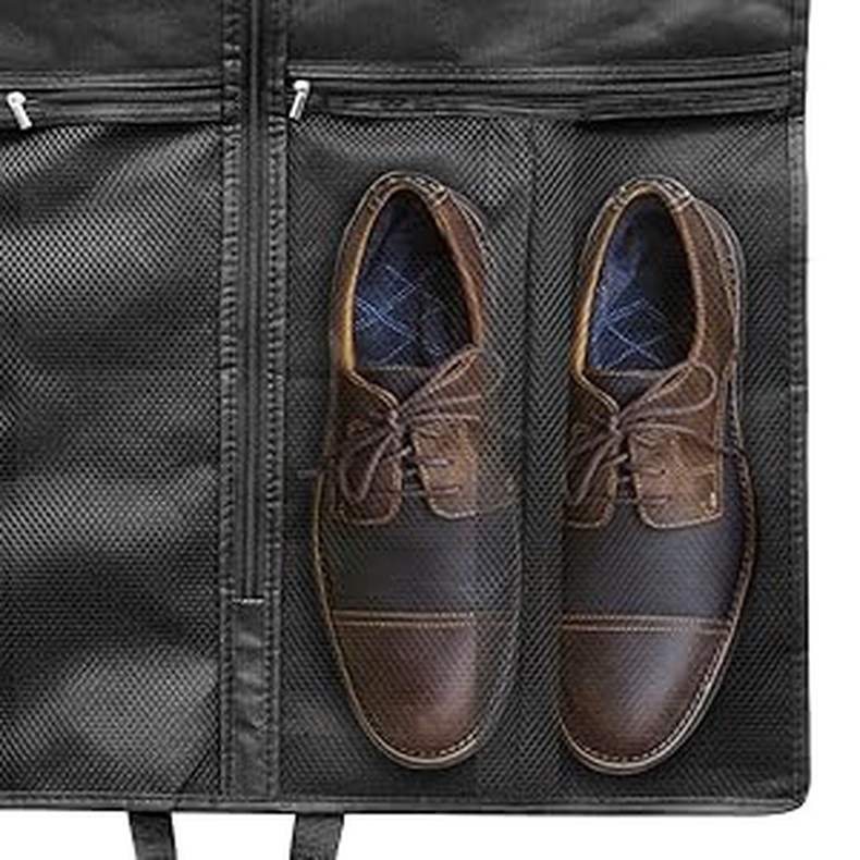 Lazebox 43_ Travel Garment Bag with Accessories Zipper Pocket, Heavy Duty Suit Bag for Suits, Tuxedo detail