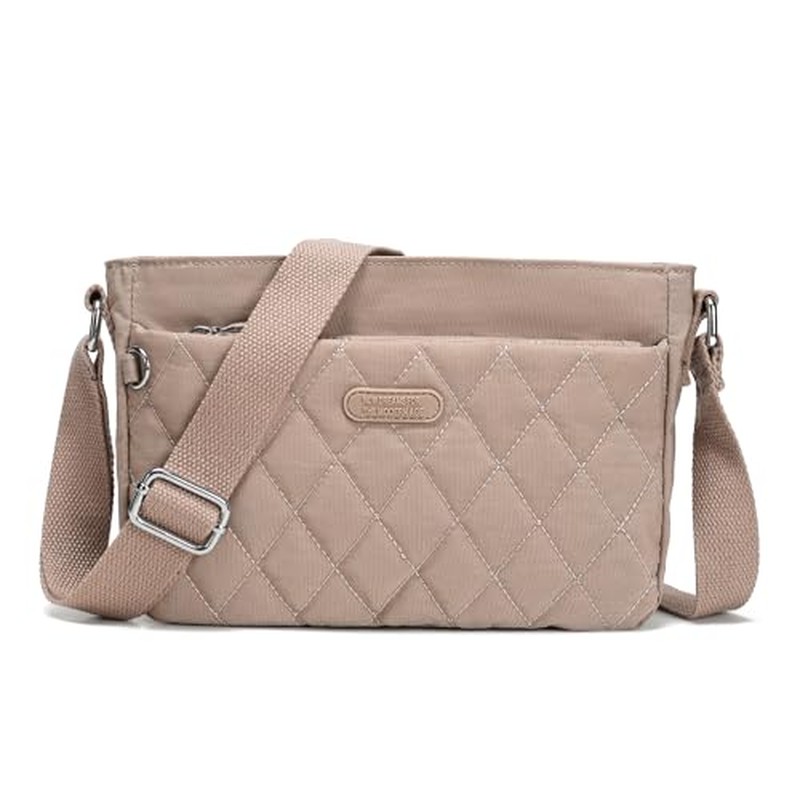 Lightweight Nylon Crossbody Bag for Women Small Quilted Shoulder Purse