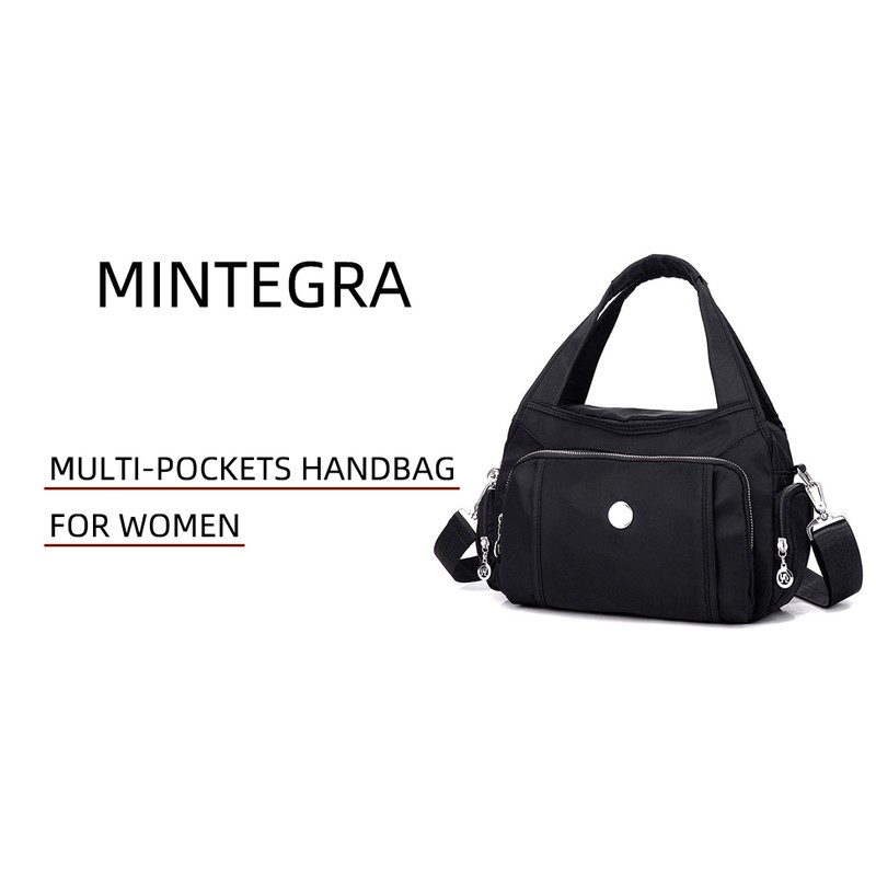 MINTEGRA Crossbody Bag for Women Waterproof Handbag Multi-Pocket Nylon Travel Shoulder Purse