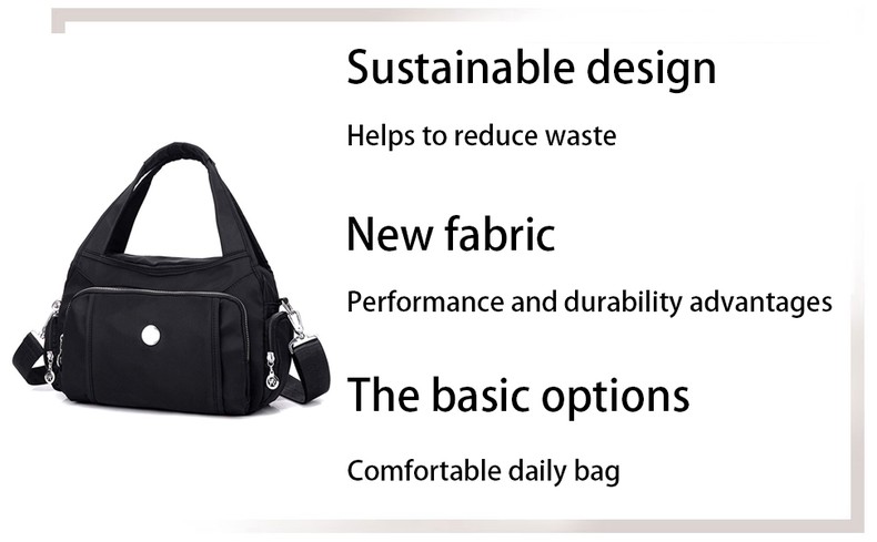 MINTEGRA Crossbody Bag for Women Waterproof Handbag Multi-Pocket Nylon Travel Shoulder Purse detail