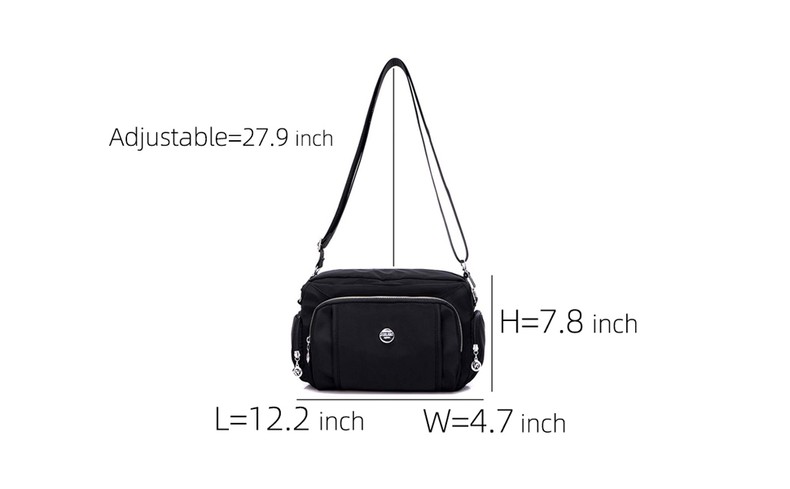 MINTEGRA Crossbody Bag for Women Waterproof Handbag Multi-Pocket Nylon Travel Shoulder Purse detail