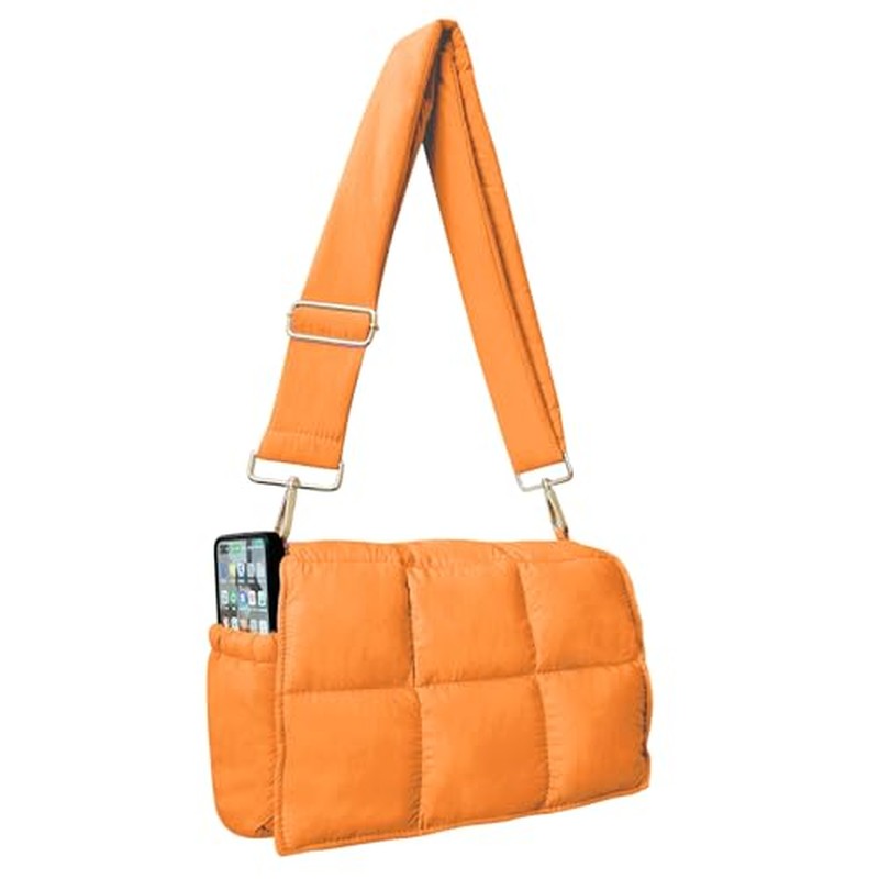 NAARIIAN Crossbody Bag for Women Quilted Puffer Purse Fashion Lightweight Travel Handbags Cute Small