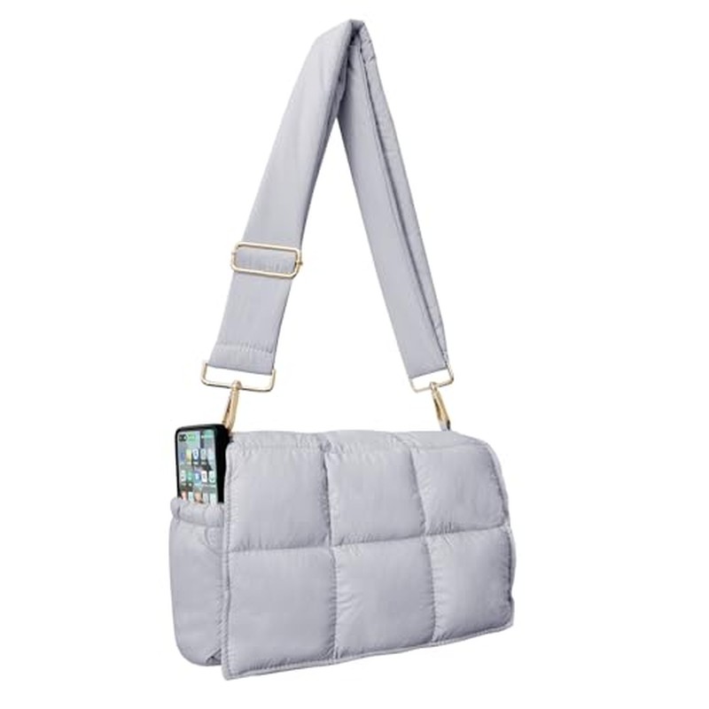 NAARIIAN Crossbody Bag for Women Quilted Puffer Purse Fashion Lightweight Travel Handbags Cute Small