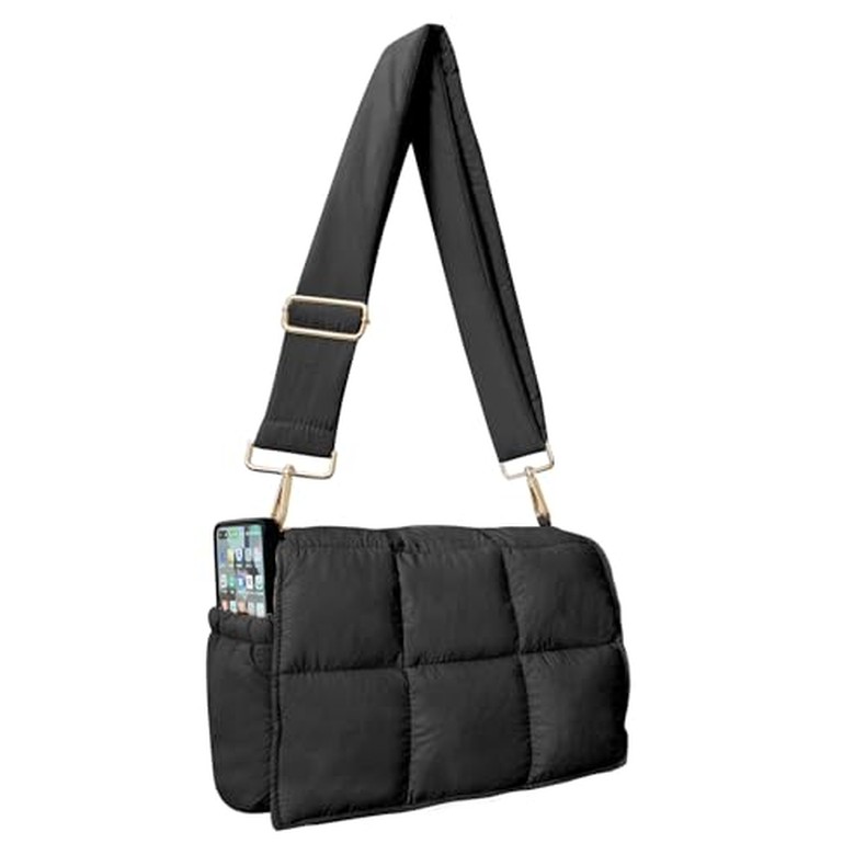 NAARIIAN Crossbody Bag for Women Quilted Puffer Purse Fashion Lightweight Travel Handbags Cute Small detail