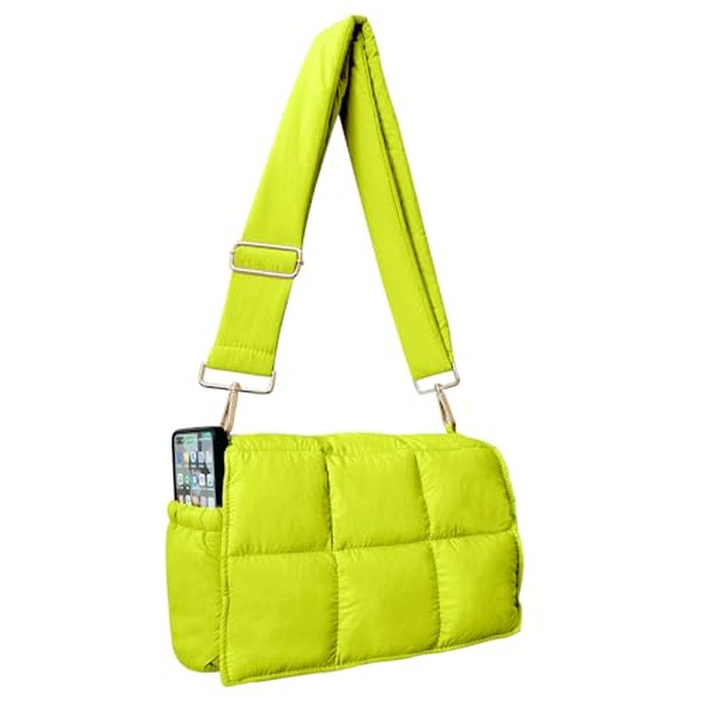 NAARIIAN Crossbody Bag for Women Quilted Puffer Purse Fashion Lightweight Travel Handbags Cute Small detail