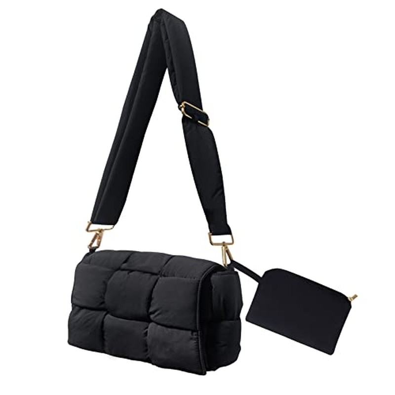NAARIIAN Puffer Crossbody Bag for Women, Lightweight Puffy S