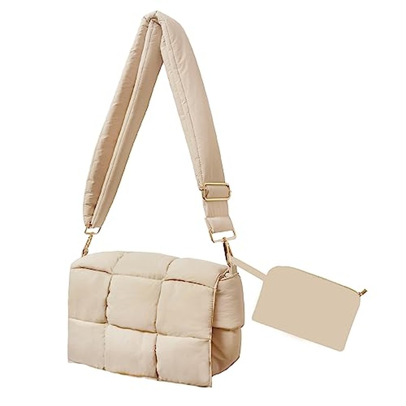 NAARIIAN Puffer Crossbody Bag for Women, Lightweight Puffy Shoulder Bags with Adjustable Strap,Quilt