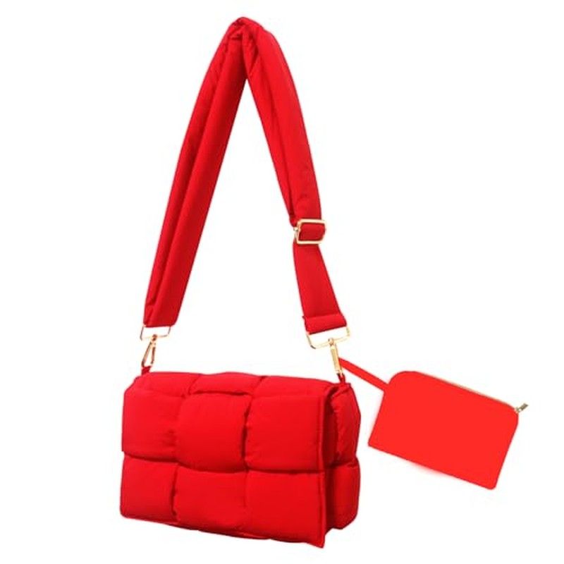 NAARIIAN Puffer Crossbody Bag for Women, Lightweight Puffy Shoulder Bags with Adjustable Strap,Quilt