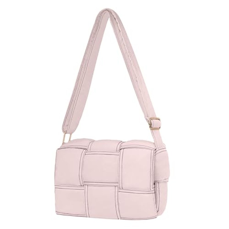 NAARIIAN Puffer Crossbody Bag for Women, Lightweight Puffy Shoulder Bags with Adjustable Strap,Quilt detail