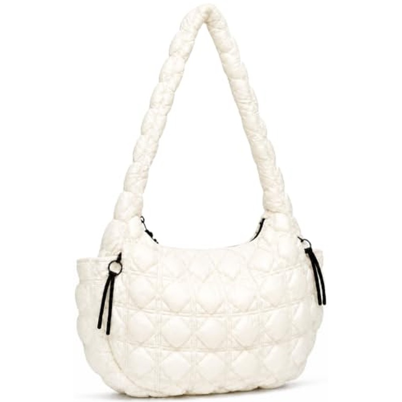 Puffer Tote Bag for Women Large Quilted Shoulder Bag Nylon Crossbody Bag