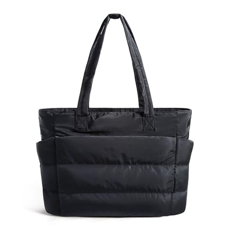 Puffy Tote Bag for Women, Lightweight Work Tote Handbag