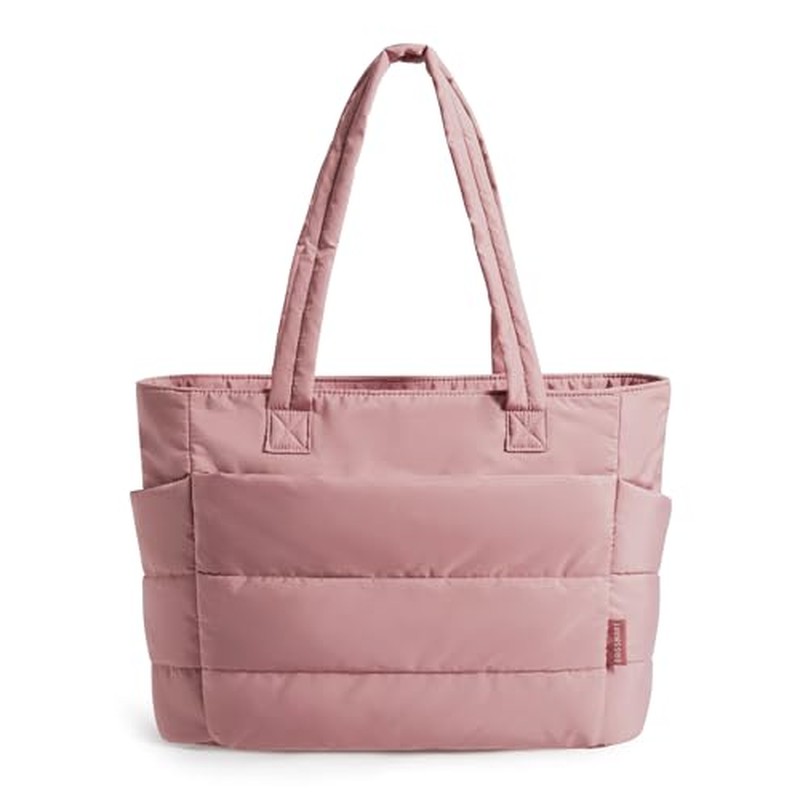 Puffy Tote Bag for Women, Lightweight Work Tote Handbag