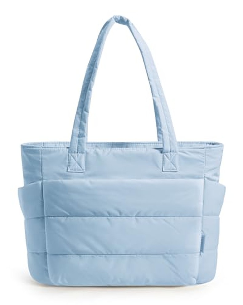 Puffy Tote Bag for Women, Lightweight Work Tote Handbag detail