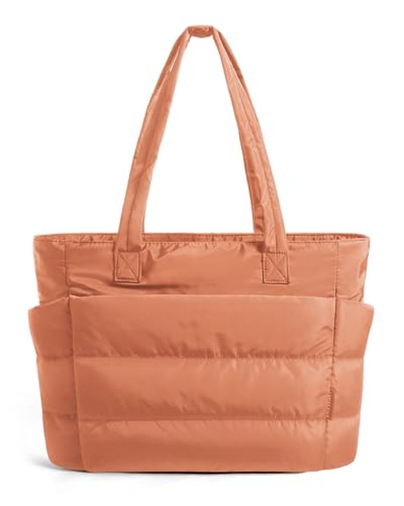 Puffy Tote Bag for Women, Lightweight Work Tote Handbag detail