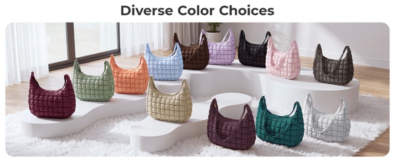 Quilted Crossbody Bags for Women, Travel Purses Hobo Shoulder Bag detail