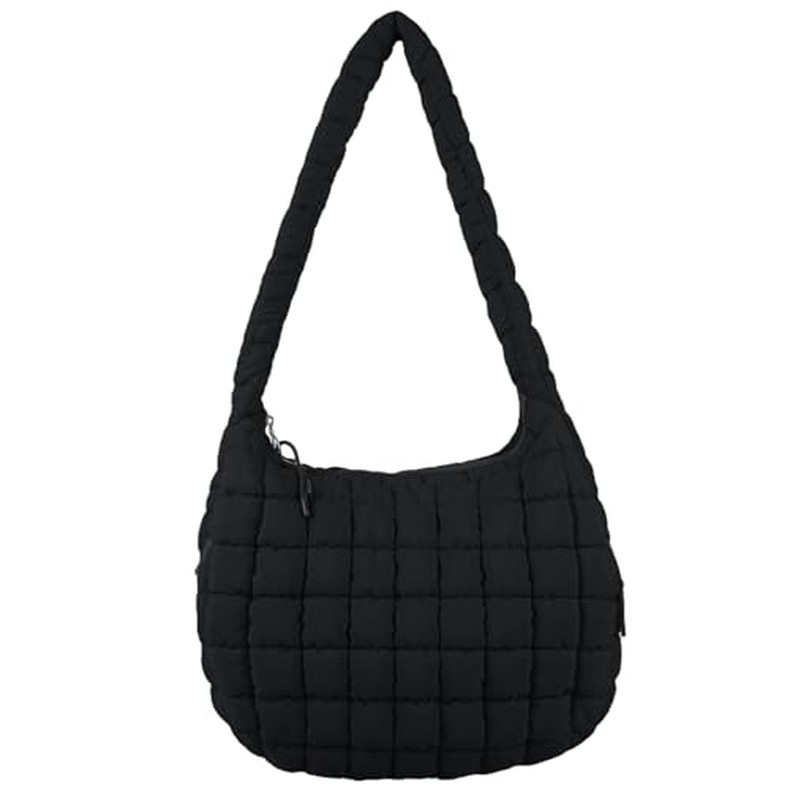 Quilted Puffer Tote Bag Purse Puffy Crossbody Shoulder Bag,Lightweight Nylon Hobo Bag Puffer Carryal detail