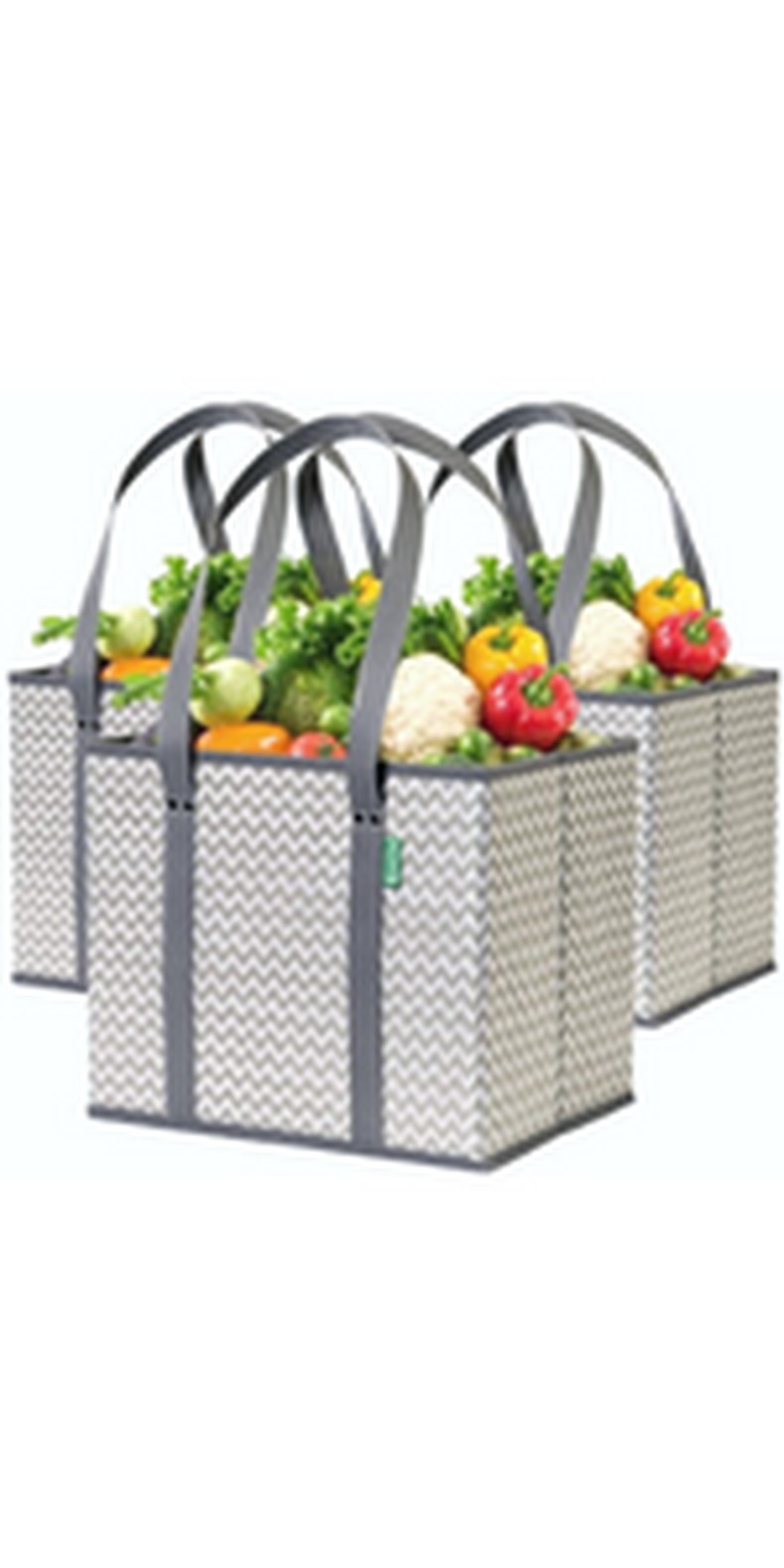 Reusable Grocery Bags (3 Pack) – Heavy Duty Shopping Bags, Blue detail