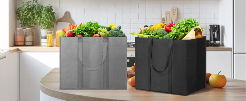 Reusable Grocery Shopping Bags 10 Pack Large Foldable Tote Bags Bulk detail