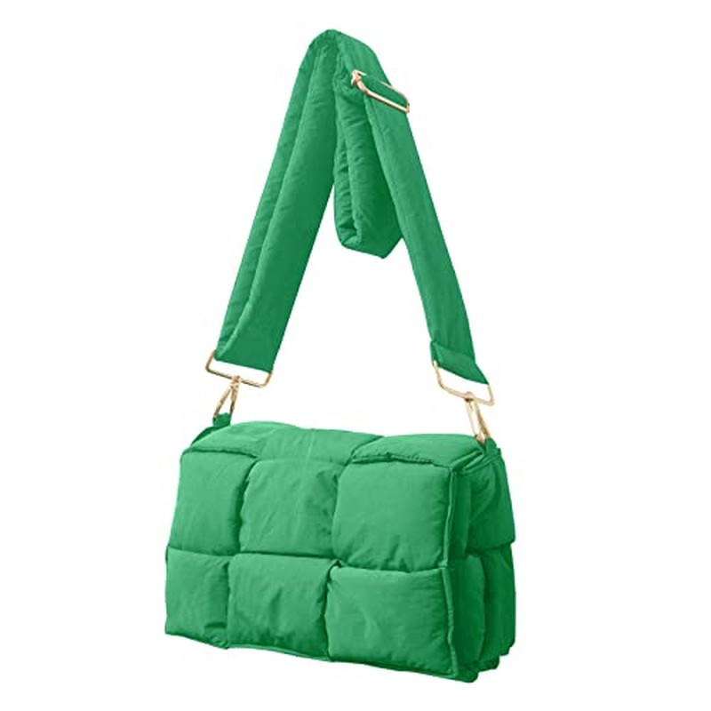 Shoulder Bag Lightweight Puffer Tote Crossbody Bag Handwoven