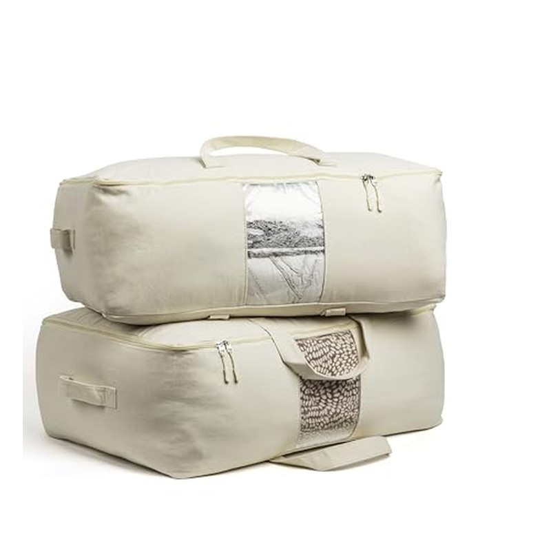 Soft Canvas Storage Bags with Zipp. Large 25x19x9in Bag for 