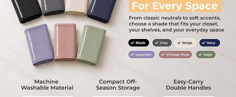Soft Canvas Storage Bags with Zipp. Large 25x19x9in Bag for Sheets Blankets Bedding Pillows, Clothes detail