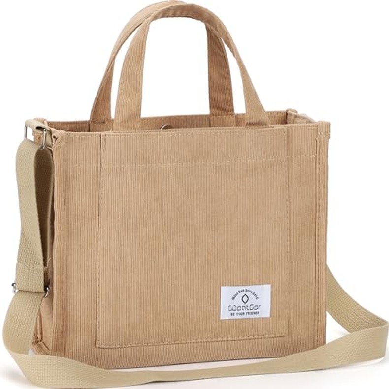 Tote Bag for Women, Corduroy Crossbody Bags Shoulder Handbag detail