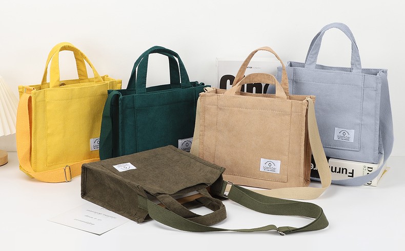 Tote Bag for Women, Corduroy Crossbody Bags Shoulder Handbag detail