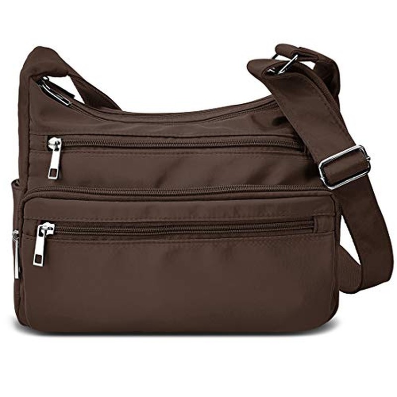 VOLGANIK ROCK RFID Purses for Women Fabric Nylon Multi Pocket Crossbody Bag Ladies Travel Handbag