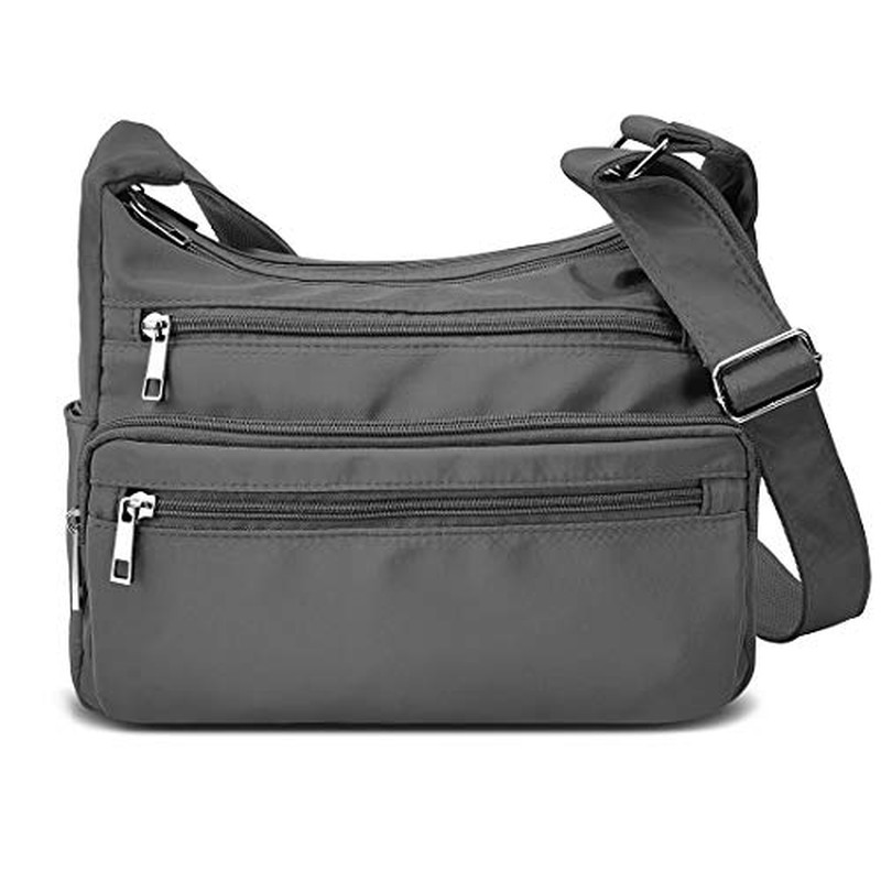 VOLGANIK ROCK RFID Purses for Women Fabric Nylon Multi Pocket Crossbody Bag Ladies Travel Handbag