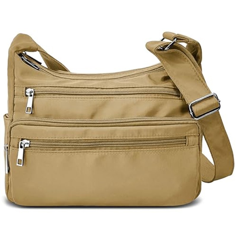 VOLGANIK ROCK RFID Purses for Women Fabric Nylon Multi Pocket Crossbody Bag Ladies Travel Handbag
