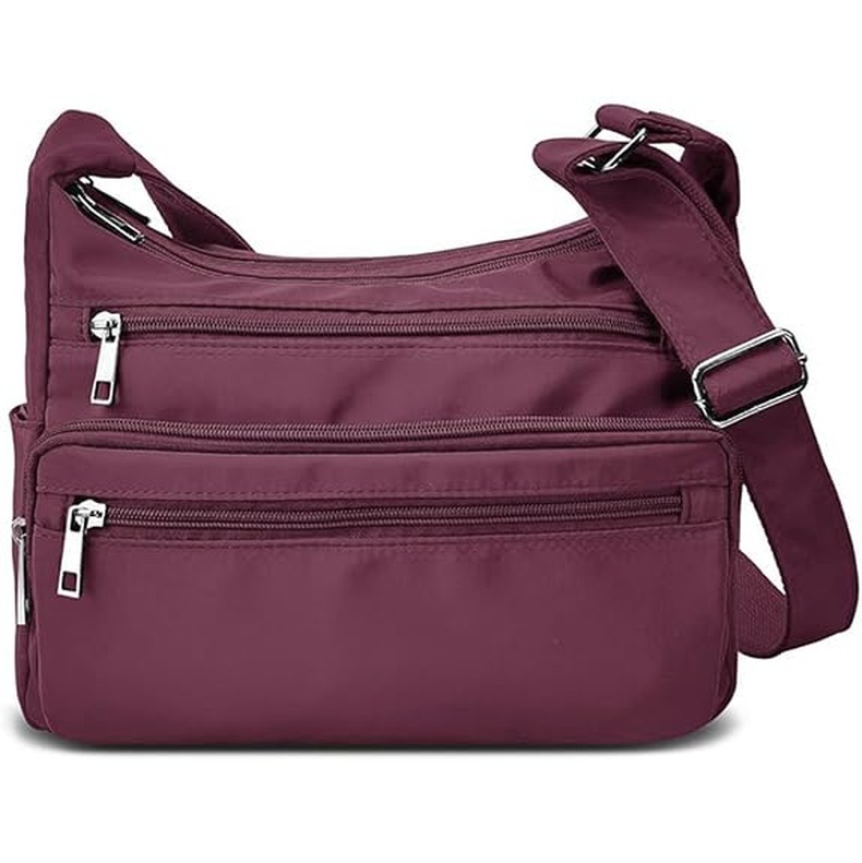 VOLGANIK ROCK RFID Purses for Women Fabric Nylon Multi Pocket Crossbody Bag Ladies Travel Handbag detail