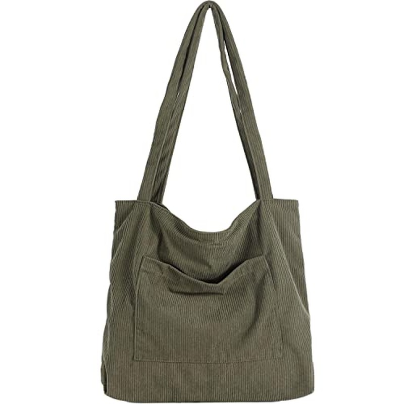 Women Corduroy Tote Bag, Large Shoulder Hobo Bags Casual Han